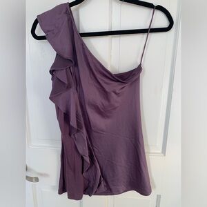 The Limited One-Shoulder One Shoulder Top in Plum
